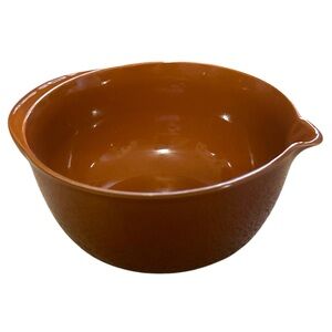 Vintage Brown Mixing Bowl with Spout, Made in Japan, Japanese Stoneware